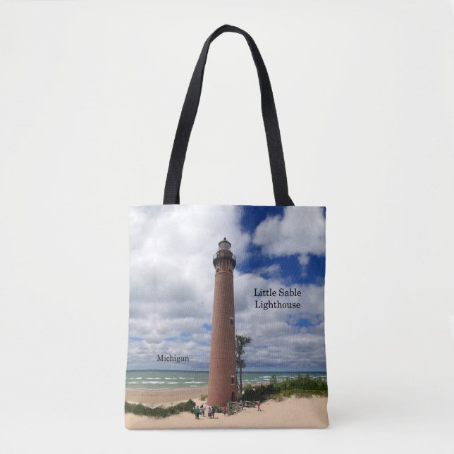 Little Sable Lighthouse all over tote bag (Front)
