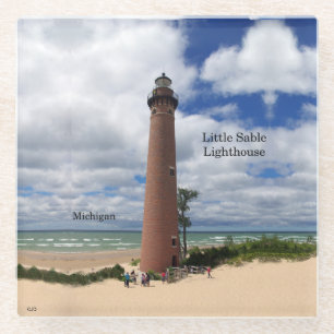 Little Sable Point Lighthouse glass coaster
