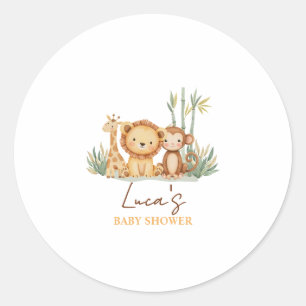 Little Safari Adventure Baby Shower Sticker