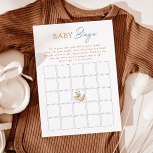 Little Sailor Bear Baby Shower Baby Bingo Card
