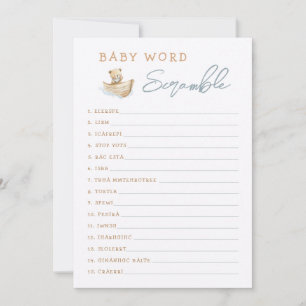Little Sailor Bear Baby Word Scramble Game Card