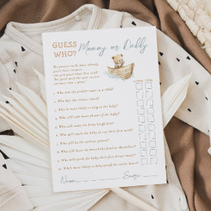 Little Sailor Bear Guess Who Mommy Or Daddy Card
