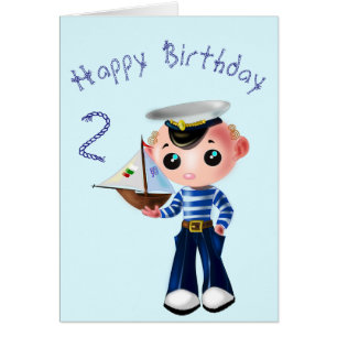 Little Sailor Kids Birthday Card