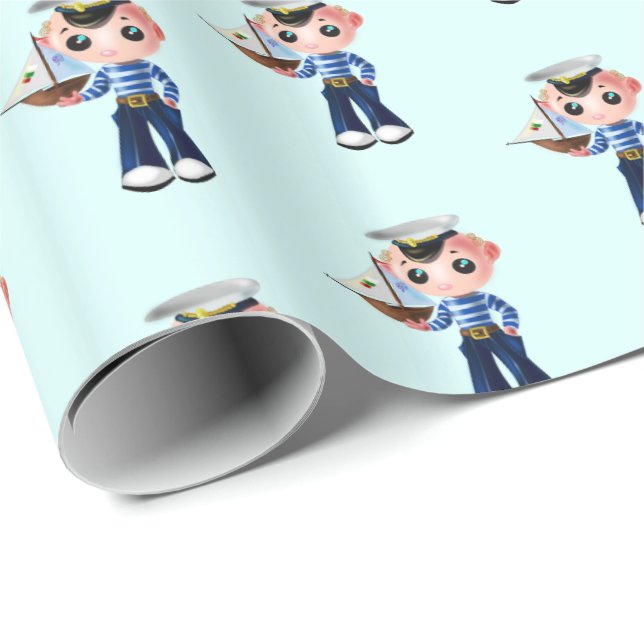 Little Sailor Wrapping Paper (Roll Corner)
