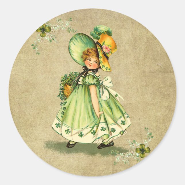Little Saint Patty's Day Girl-  Sticker (Front)