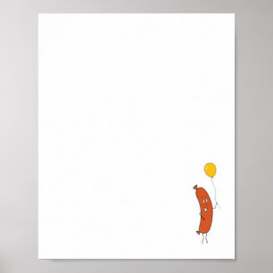 little sausage, cute sausage theme poster