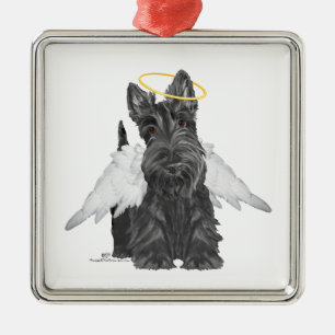 Little Scottie Angel Metal Ornament