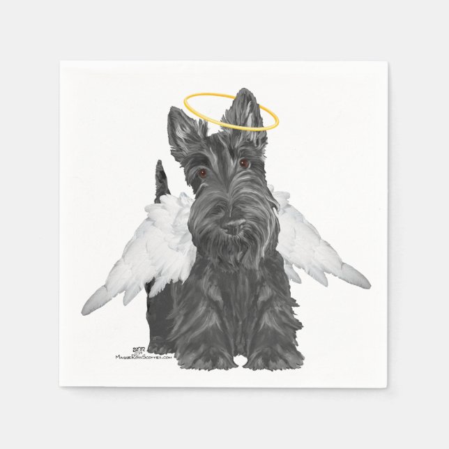 Little Scottie Angel Napkin (Front)