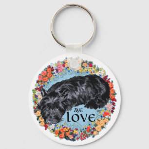 Little Scottie on Tartan Keychain
