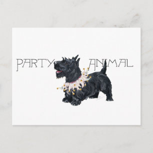 Little Scottie Party Animal Invitation Postcard