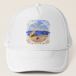 Little Scottie Plays at the Beach Trucker Hat