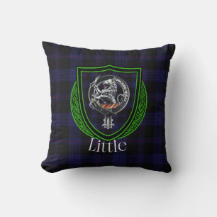 Little Scottish Clan Tartan & Crest Throw Pillow