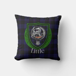 Little Scottish Clan Tartan & Crest Throw Pillow