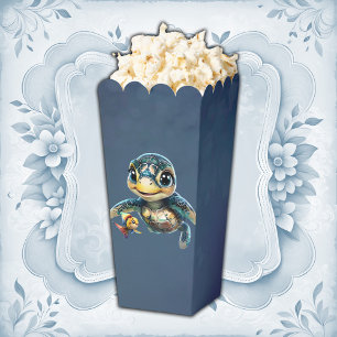 Little sea turtle exploring with her friend. favor box