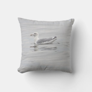 Little seagull throw pillow