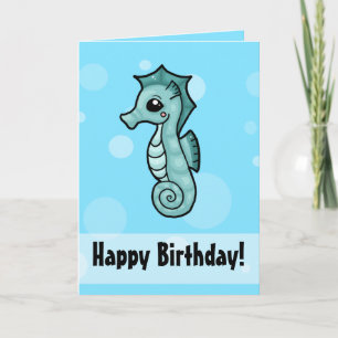 Little Seahorse Birthday card