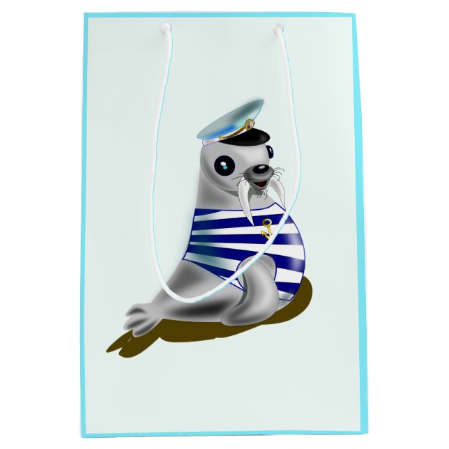 Little Seal Sailor Funny Gift Bag (Front)