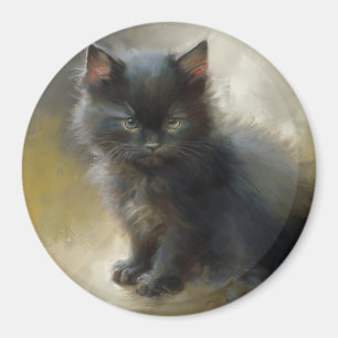 Little Shadow Black Kitten Magnet