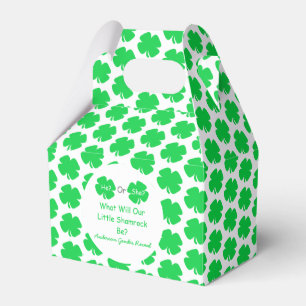 Little Shamrock Gender Reveal Favor Box