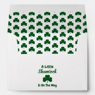 Little Shamrock St Patrick's Day Baby Shower Envelope