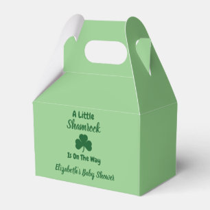 Little Shamrock St Patrick's Day Baby Shower Favor Box