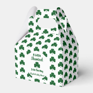 Little Shamrock St Patrick's Day Baby Shower Favor Box
