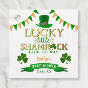 Little Shamrock St. Patrick's Day Baby Shower Favour Tags