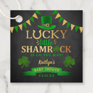 Little Shamrock St. Patrick's Day Baby Shower Favour Tags