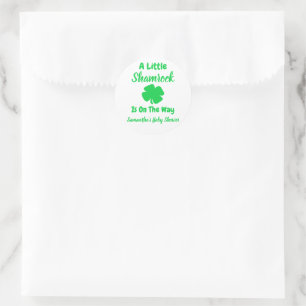 Little Shamrock St Patrick's Day Classic Round Sticker
