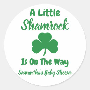 Little Shamrock St Patrick's Day Classic Round Sticker