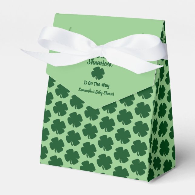 Little Shamrock St Patrick's Day Favour Box (Front Side)