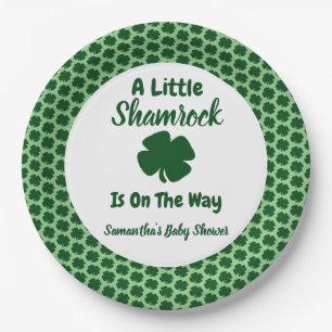 Little Shamrock St Patrick's Day Paper Plate
