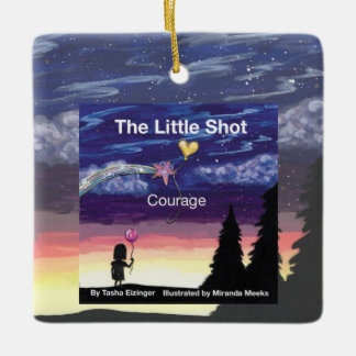 Little Shot Courage Book Cover Ceramic Ornament