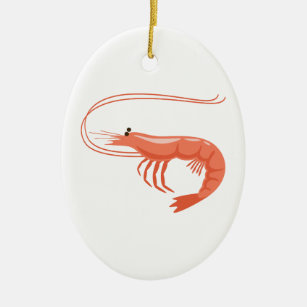 Little Shrimp Ceramic Ornament