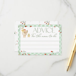 Little Silly Goose Baby Shower Advice for Mom Enclosure Card
