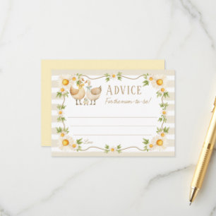 Little Silly Goose Baby Shower Advice for Mom Enclosure Card