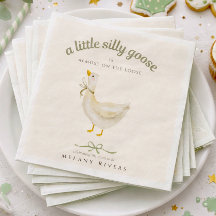 Little silly Goose Sage Green Bow Baby Shower
