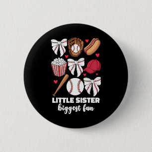 Little Sister Biggest Fan Bysebyll By 2 Inch Round Button