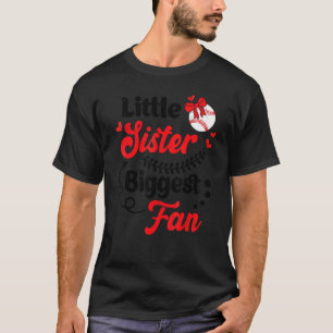 Little Sister Biggest Fan Football T-Shirt