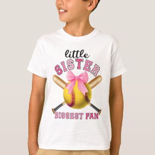 Little Sister Biggest Fan Funny Softll Sister Soft T-Shirt