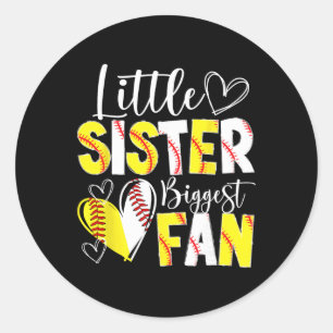 Little Sister Biggest Fan Sell Softll Sister Classic Round Sticker