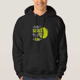 Little Sister Biggest Fan Softball Softball Girl Hoodie