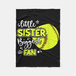 Little Sister Biggest Fan Softll, Softll Girl  Fleece Blanket