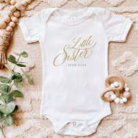 Little Sister Custom Due Date Announcement