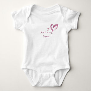 Little sister customizable name baby bodysuit