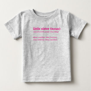 Little sister dictionary definition custom t-shirt