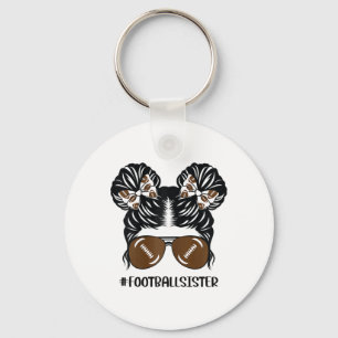 Little Sister Footll Toddler Girl Kids Youth Lil S Keychain