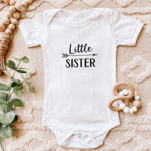 Little Sister   Matching Sibling Family Baby Bodysuit
