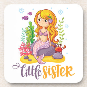 Little Sister 🧜♀️ Mermaid Coaster