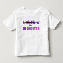 Little sister now Big sister purple pink text